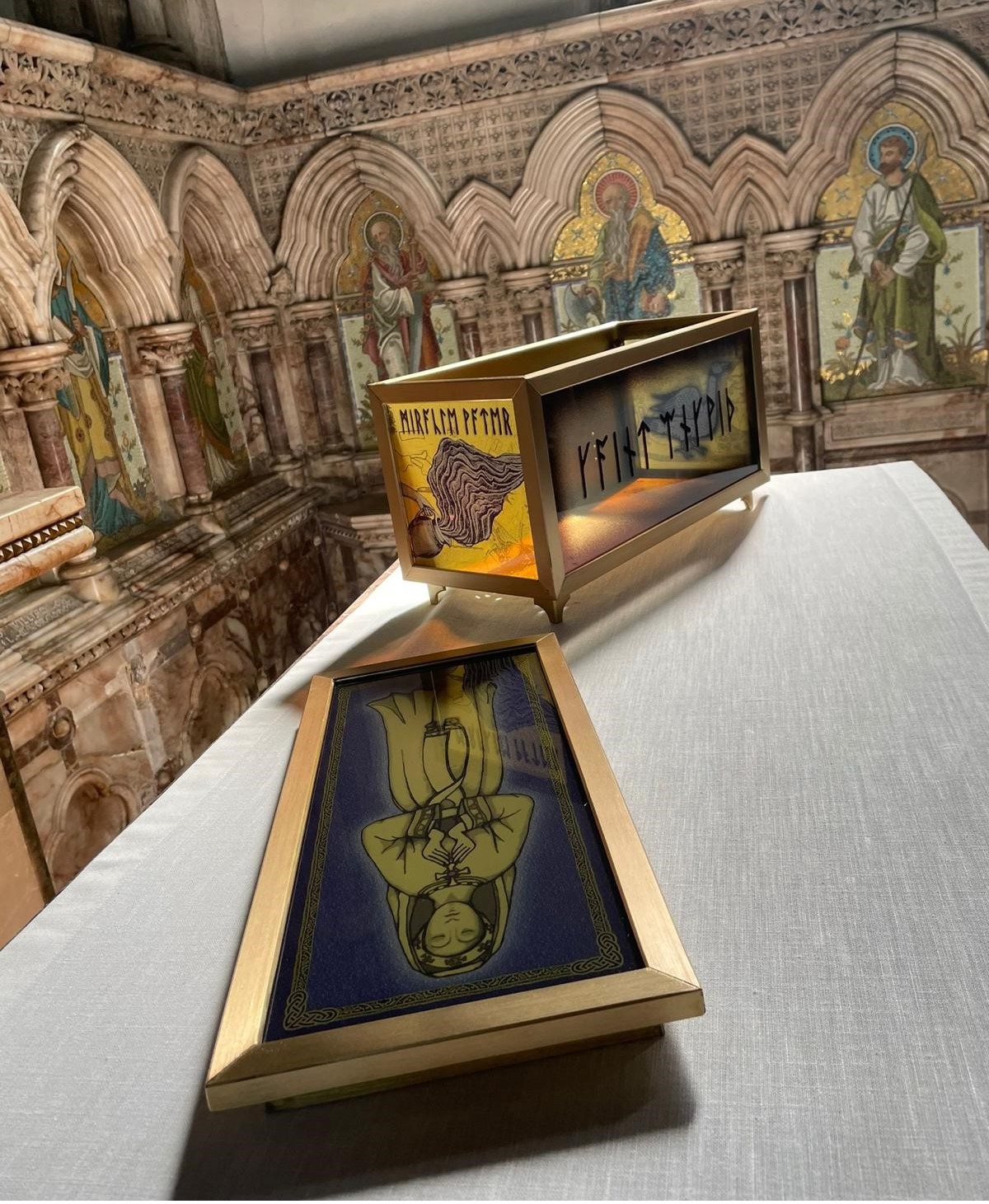 Reliquary with lid, which now houses St Eanswythe's remains