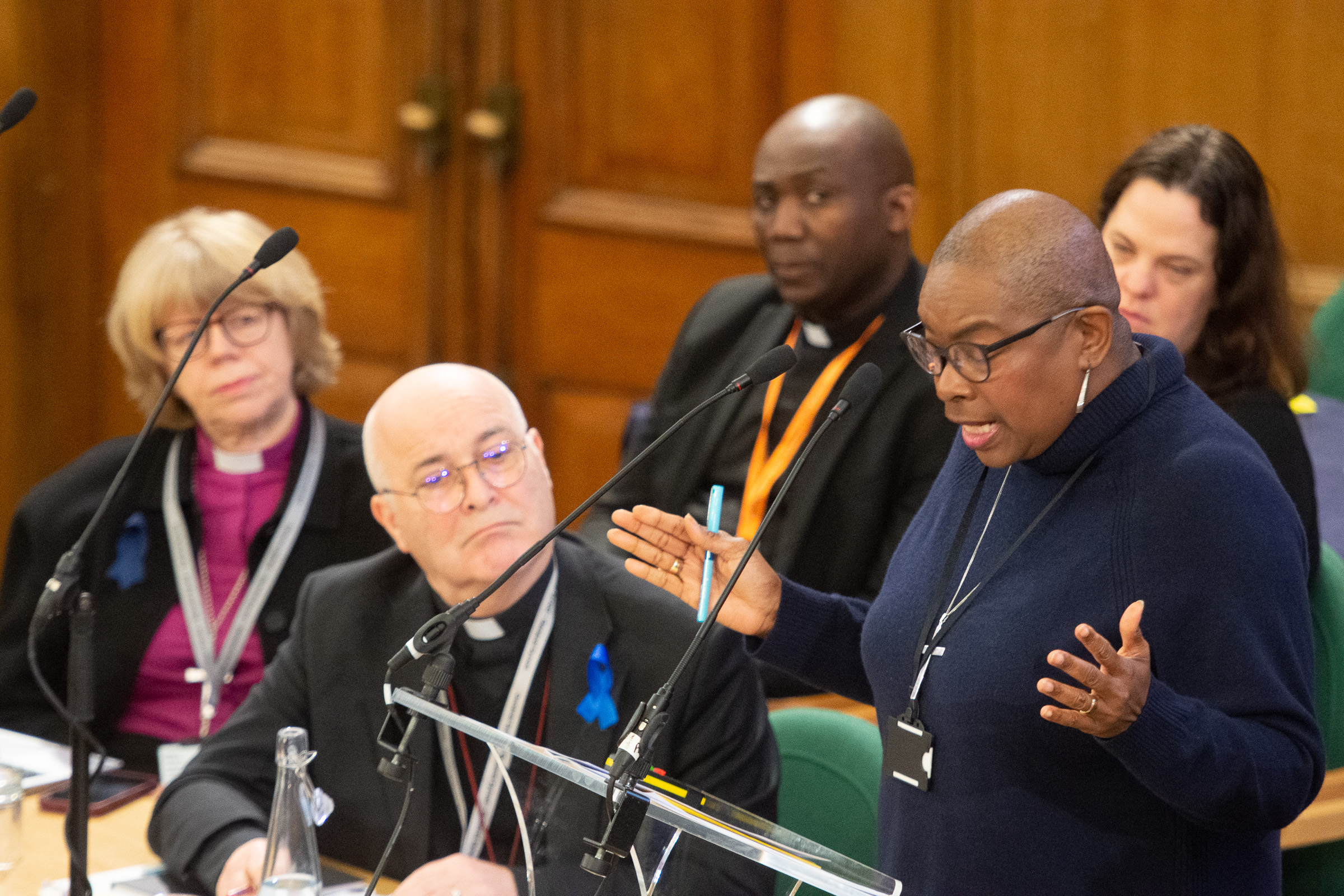 Bishop Rose Hudson-Wilkin speaking at General Synod