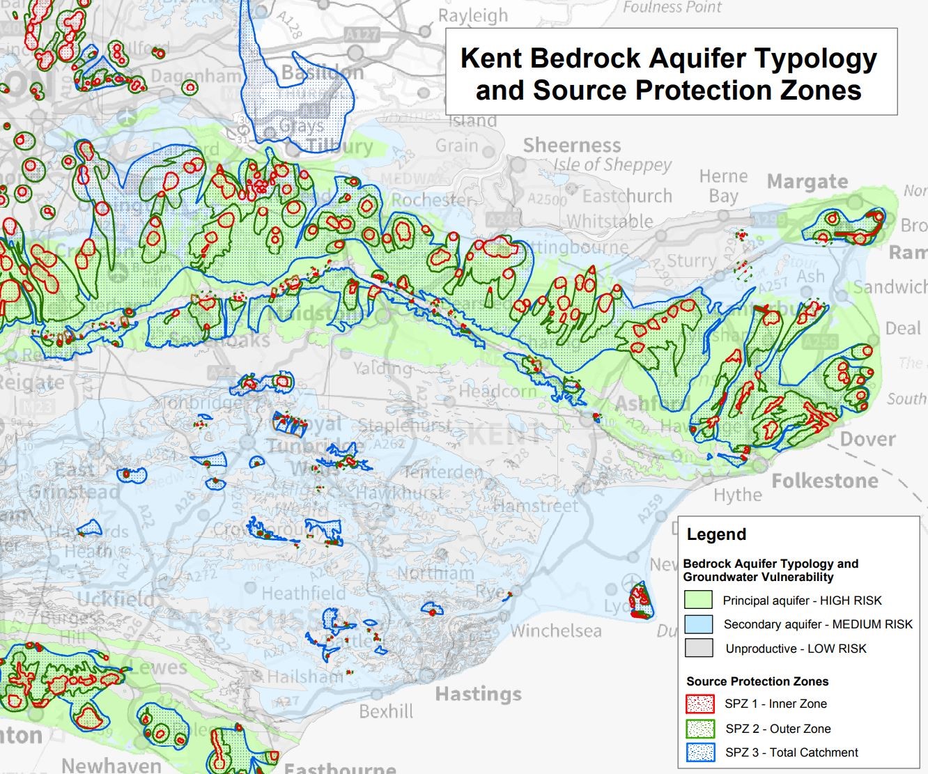 Kent Bedrock Aquifer Typology and Source Protection Zones
